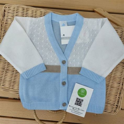 gucci golfino in filo azzurro per neonato